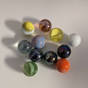 Lot of Glass Marbles, Estate Sale Find (Set of 11)